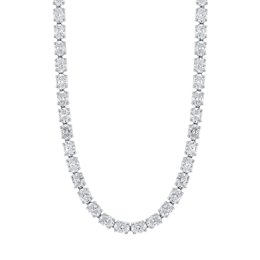 East/West Oval Diamond Necklace