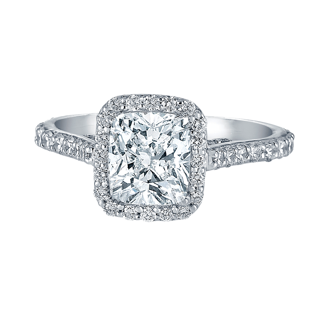 Elongated Cushion Cut with Halo Ring