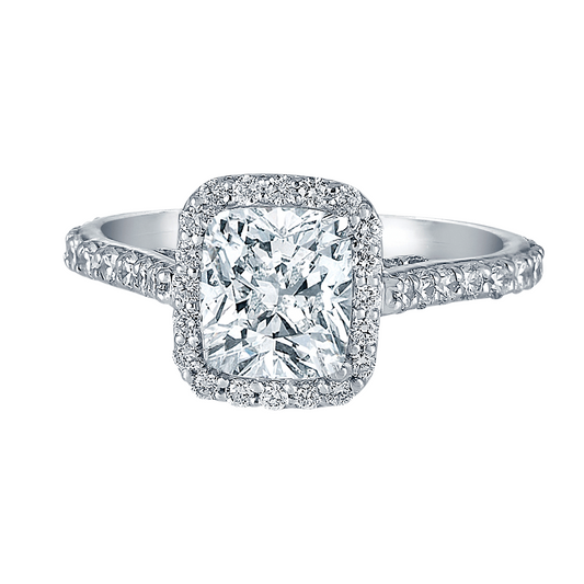 Elongated Cushion Cut with Halo Ring