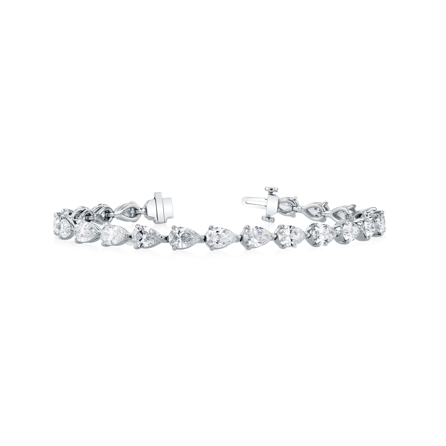 Pear Shaped Diamond Line Bracelet