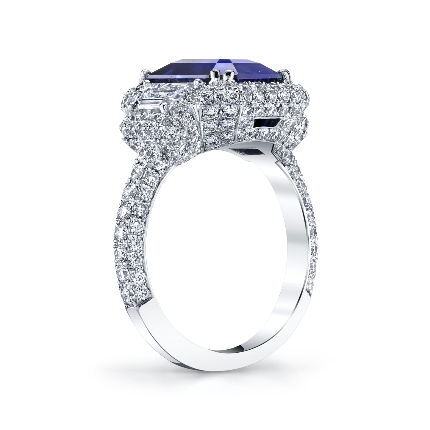 Blue Sapphire & Diamond Ring