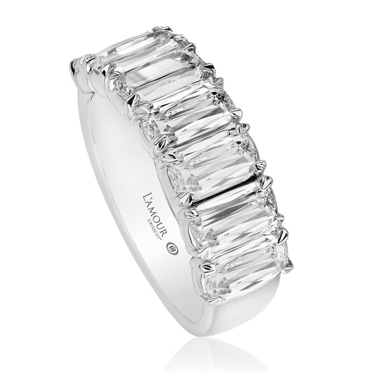 Emerald Cut Crisscut Diamond Ring