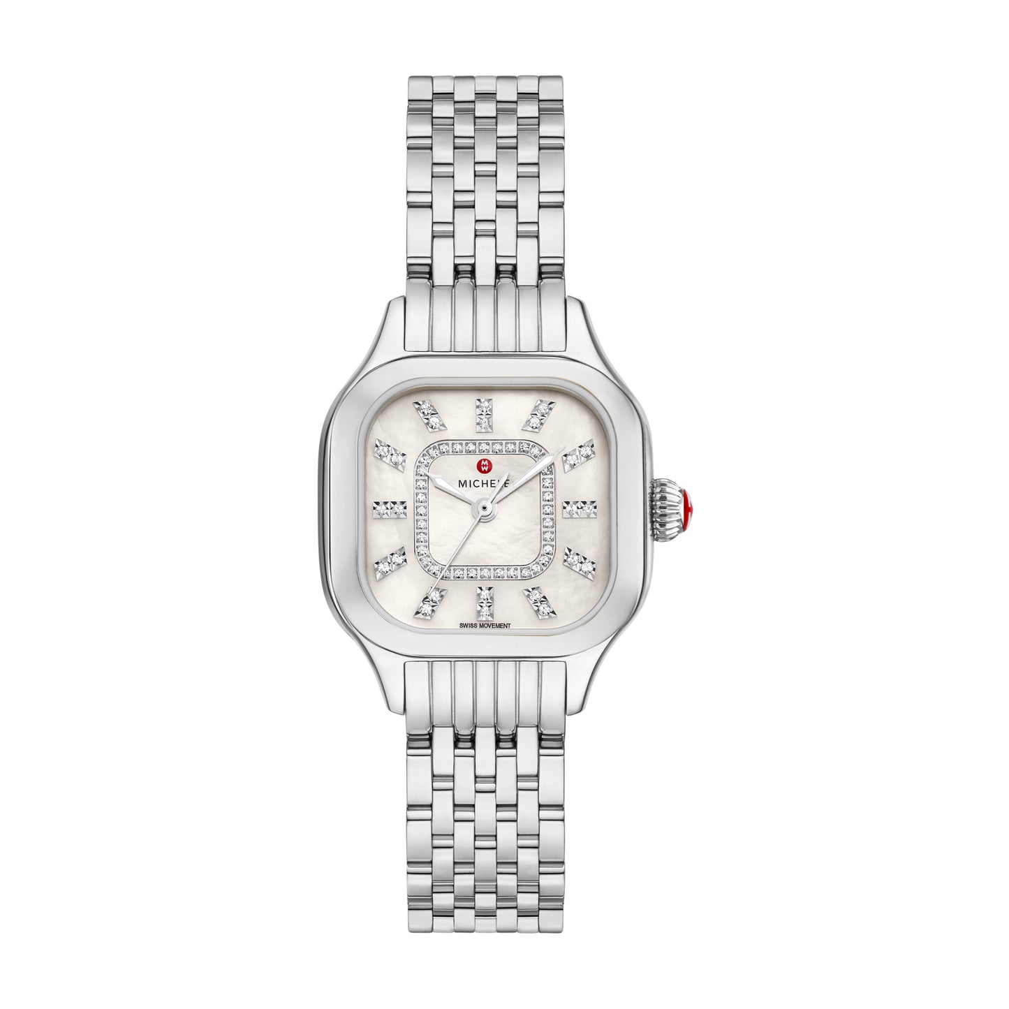 Meggie Stainless Steel Diamond Dial Watch