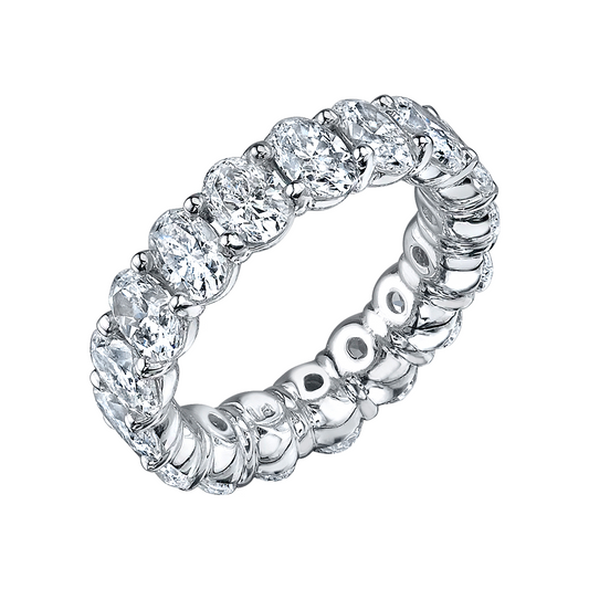 North-South Oval Diamond Eternity Band