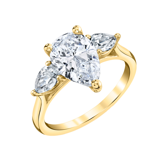 Pear Shape Diamond with Pear Shape Side Ring
