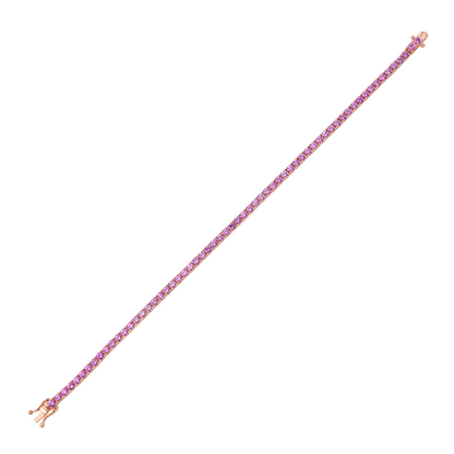 Pink Sapphire Tennis Bracelet