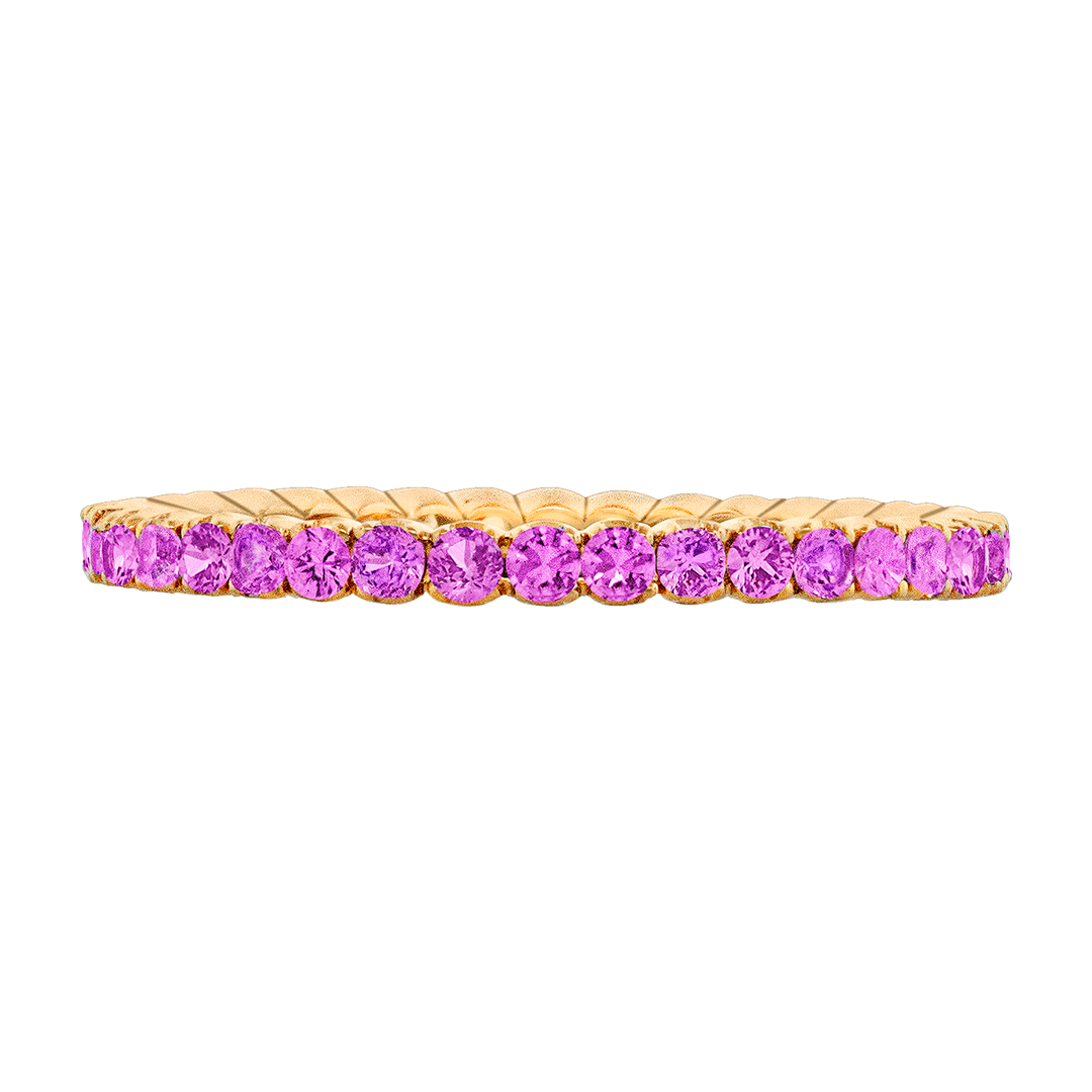 Pink Sapphire Eternity Band