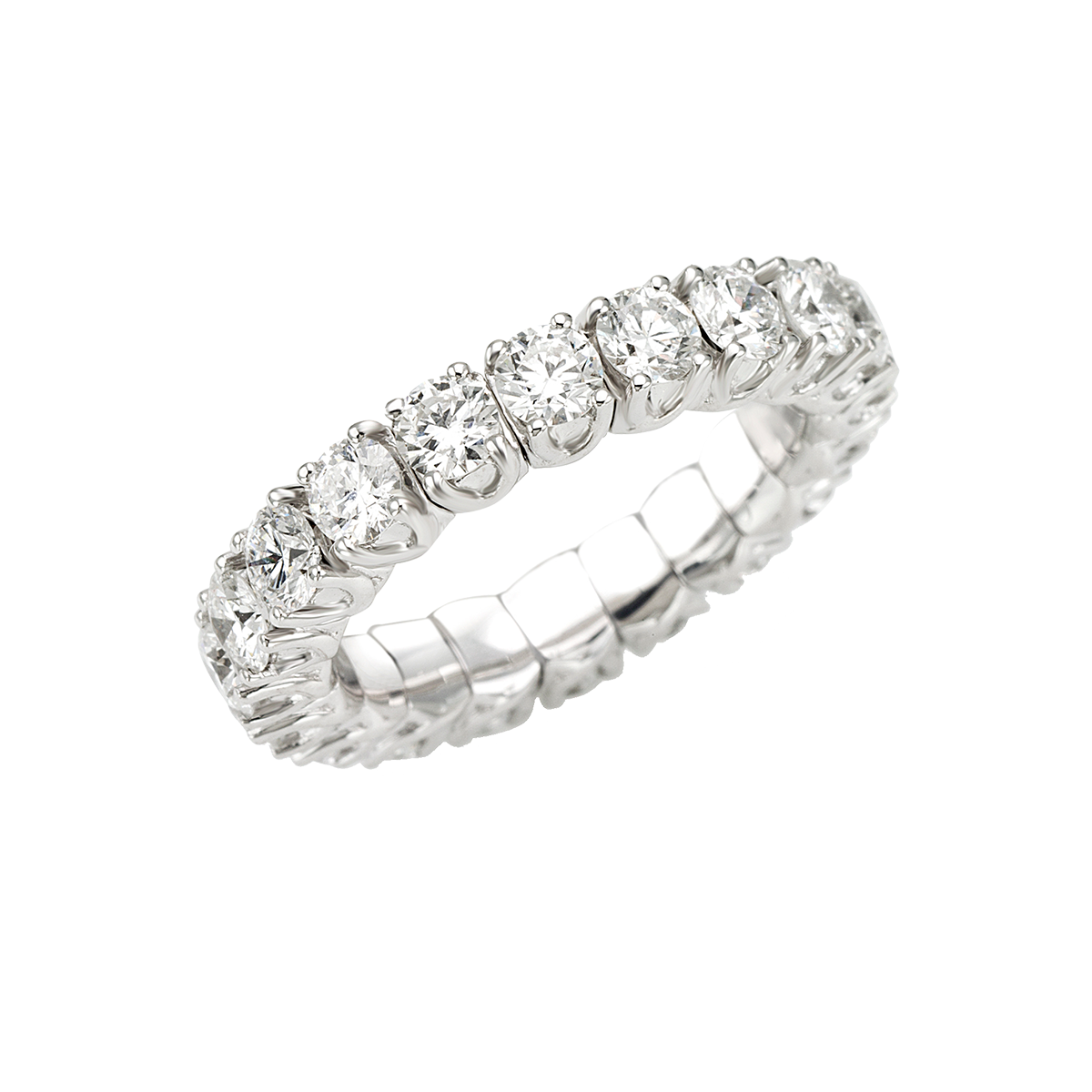 Expandable Round Diamond Eternity Band