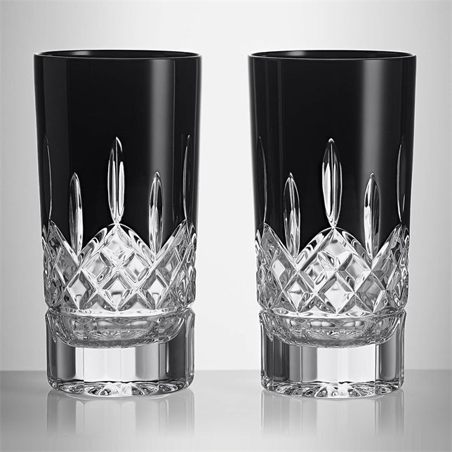 Lismore Black Highball, Pair