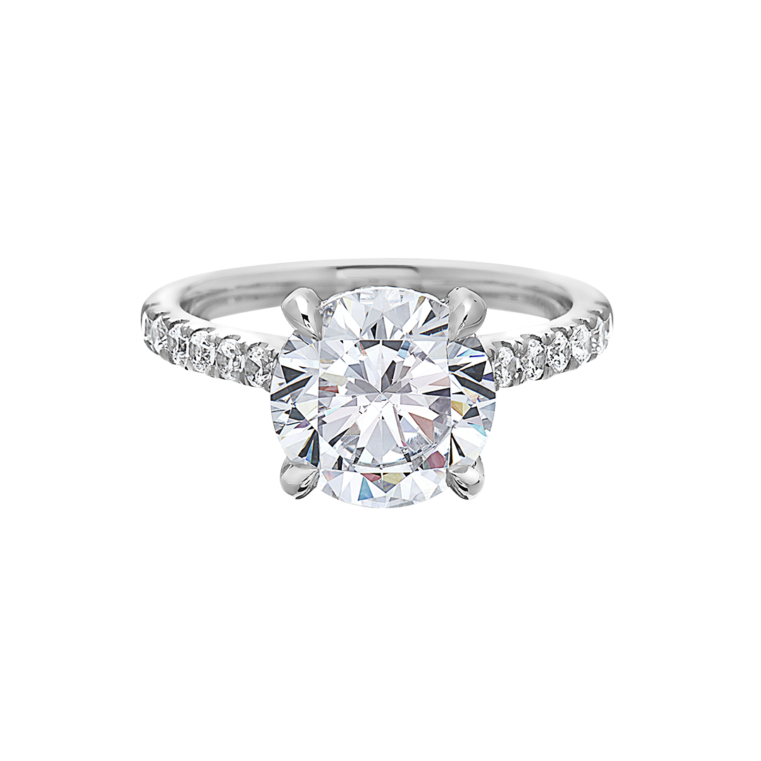 Round Diamond with Hidden Halo Ring