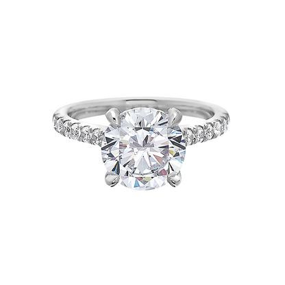 Round Diamond with Hidden Halo Ring