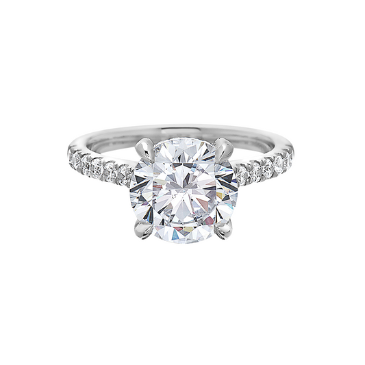 Round Diamond with Hidden Halo Ring