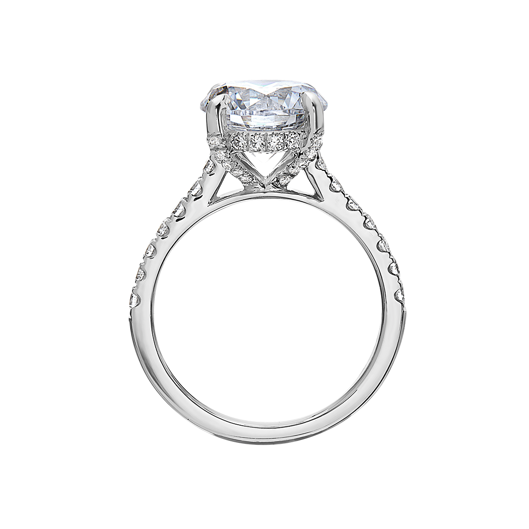 Round Diamond with Hidden Halo Ring