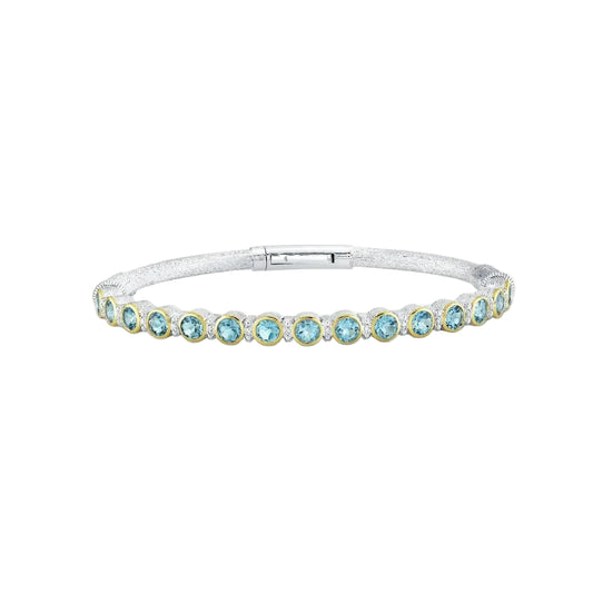 Swiss Blue Topaz Bangle Bracelet