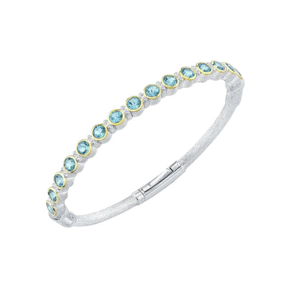 Swiss Blue Topaz Bangle Bracelet