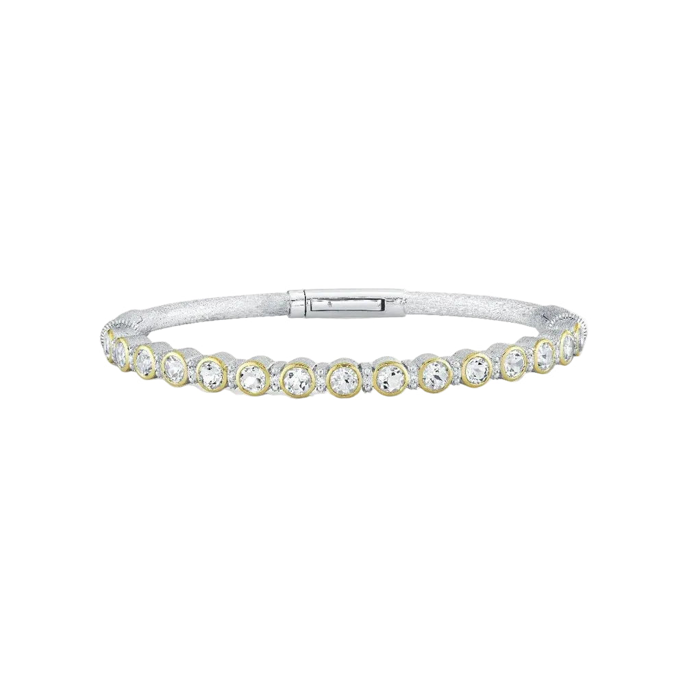 White Topaz Bangle Bracelet