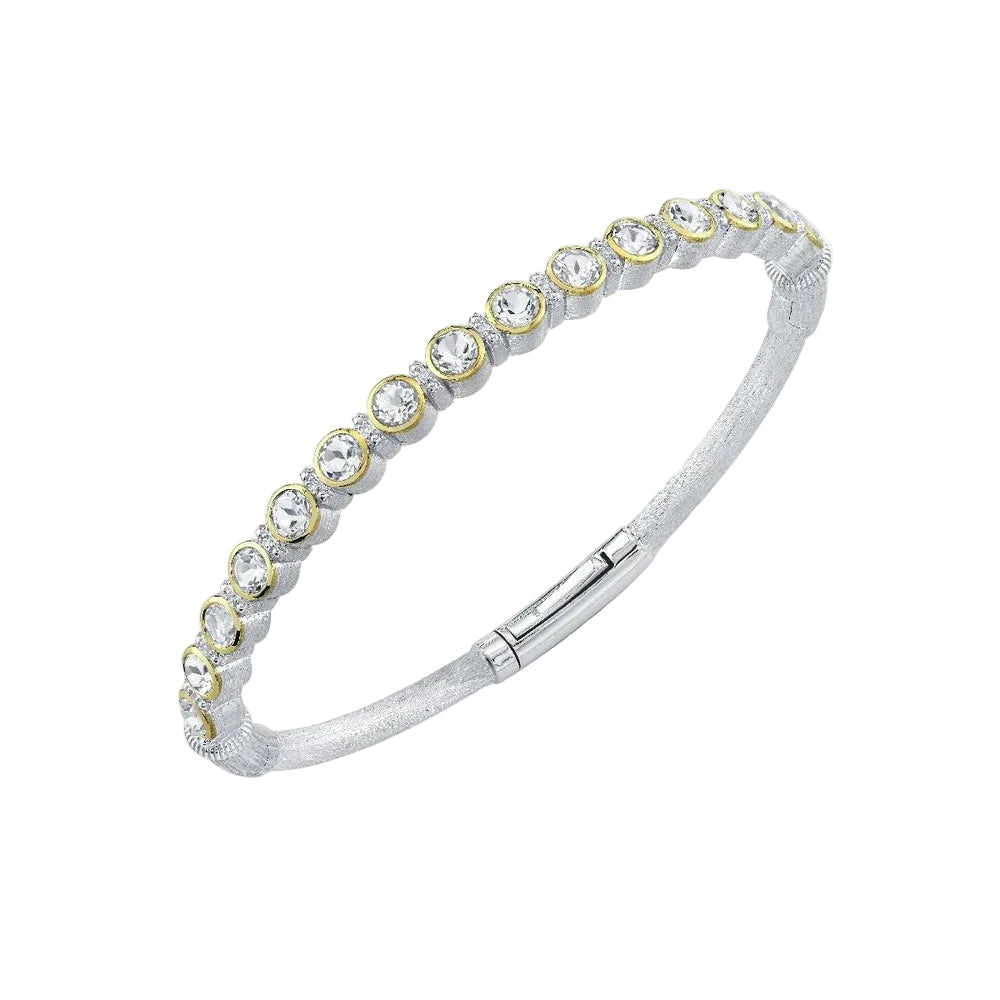 White Topaz Bangle Bracelet