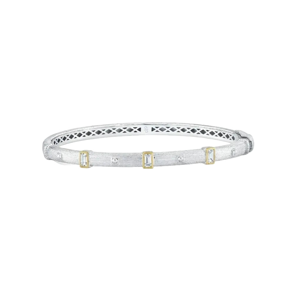 White Topaz Bangle Bracelet
