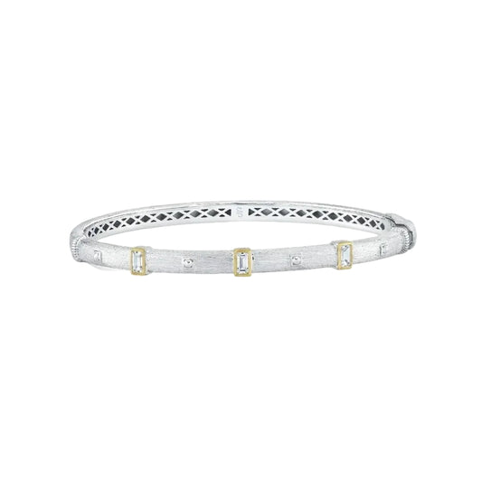 White Topaz Bangle Bracelet