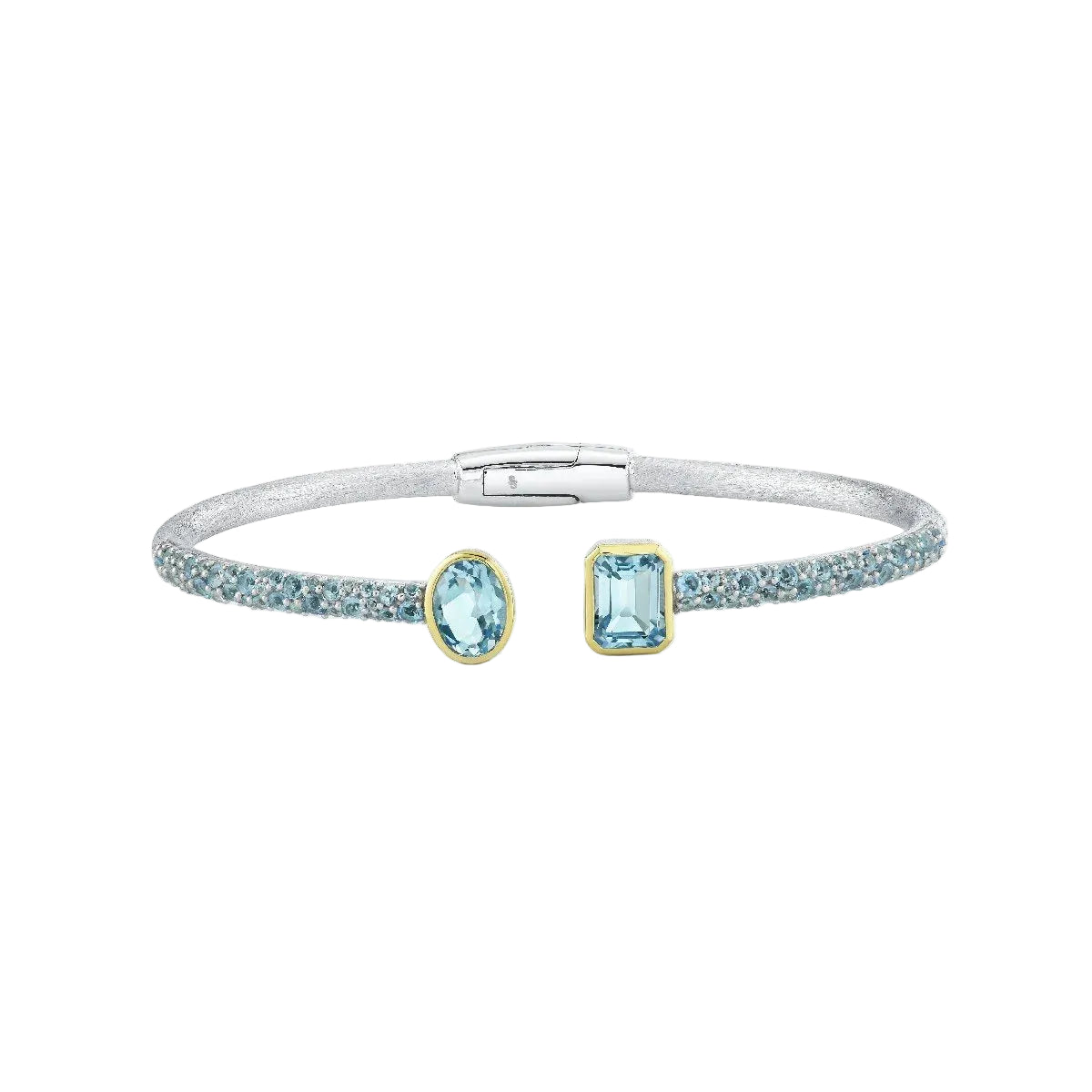 Sky Blue & Swiss Blue Cuff Bracelet