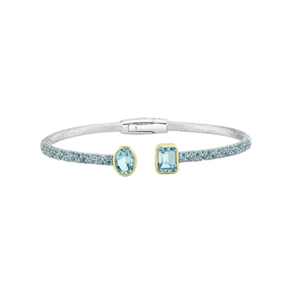 Sky Blue & Swiss Blue Cuff Bracelet