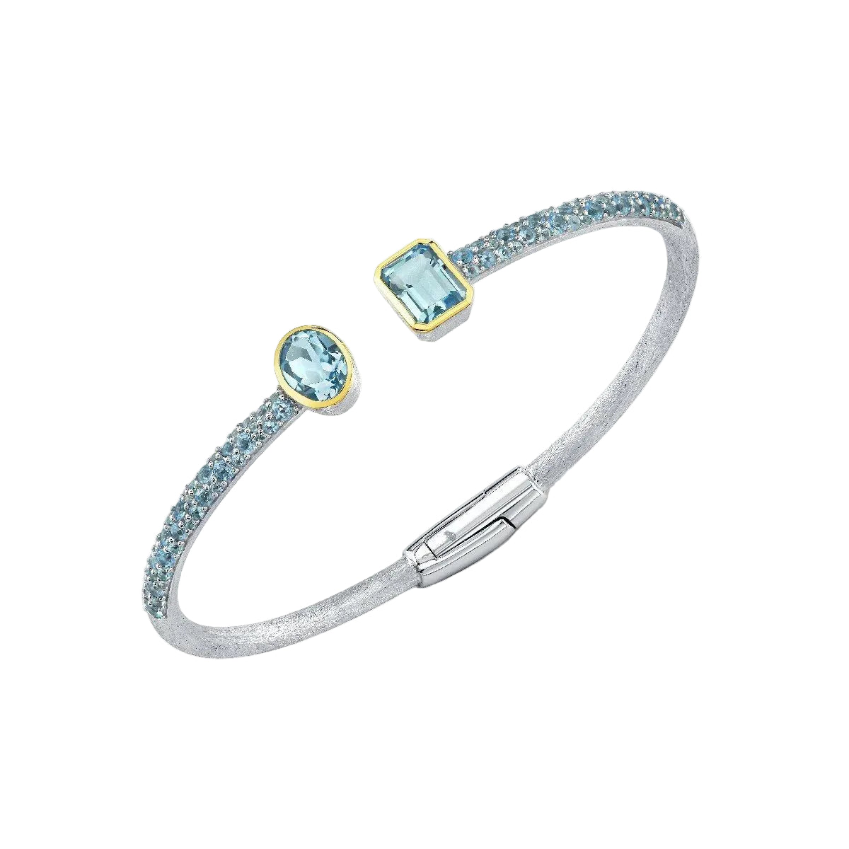 Sky Blue & Swiss Blue Cuff Bracelet