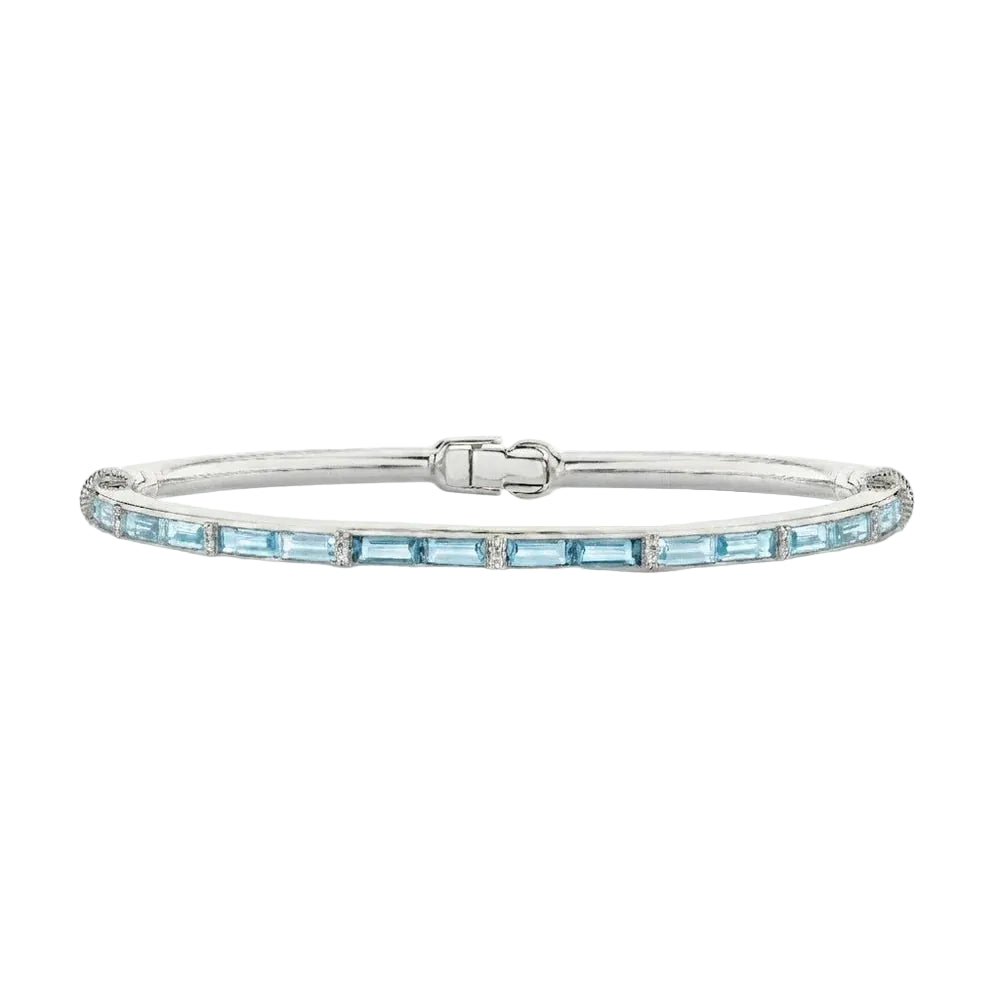 Blue Topaz Bangle Bracelet