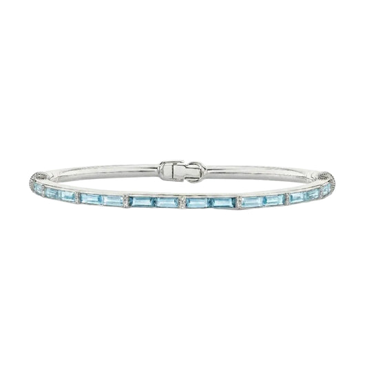 Blue Topaz Bangle Bracelet