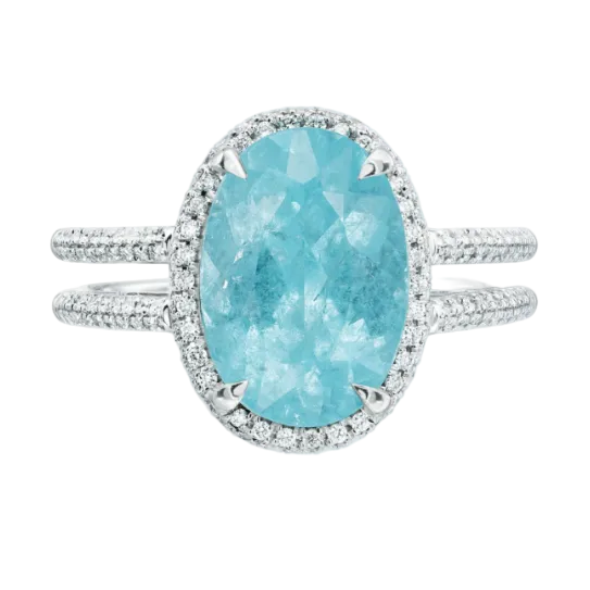 Paraiba Tourmaline & Diamond Ring