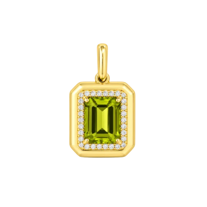 Peridot & Diamond Pendant