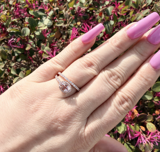 Morganite & Diamond Ring
