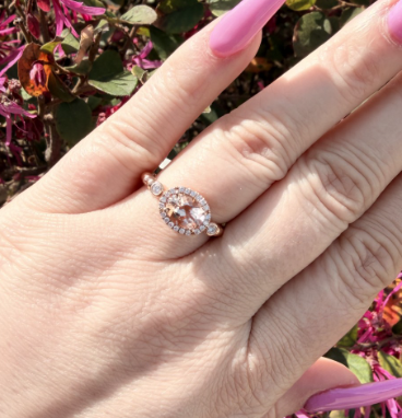 Morganite & Diamond Ring