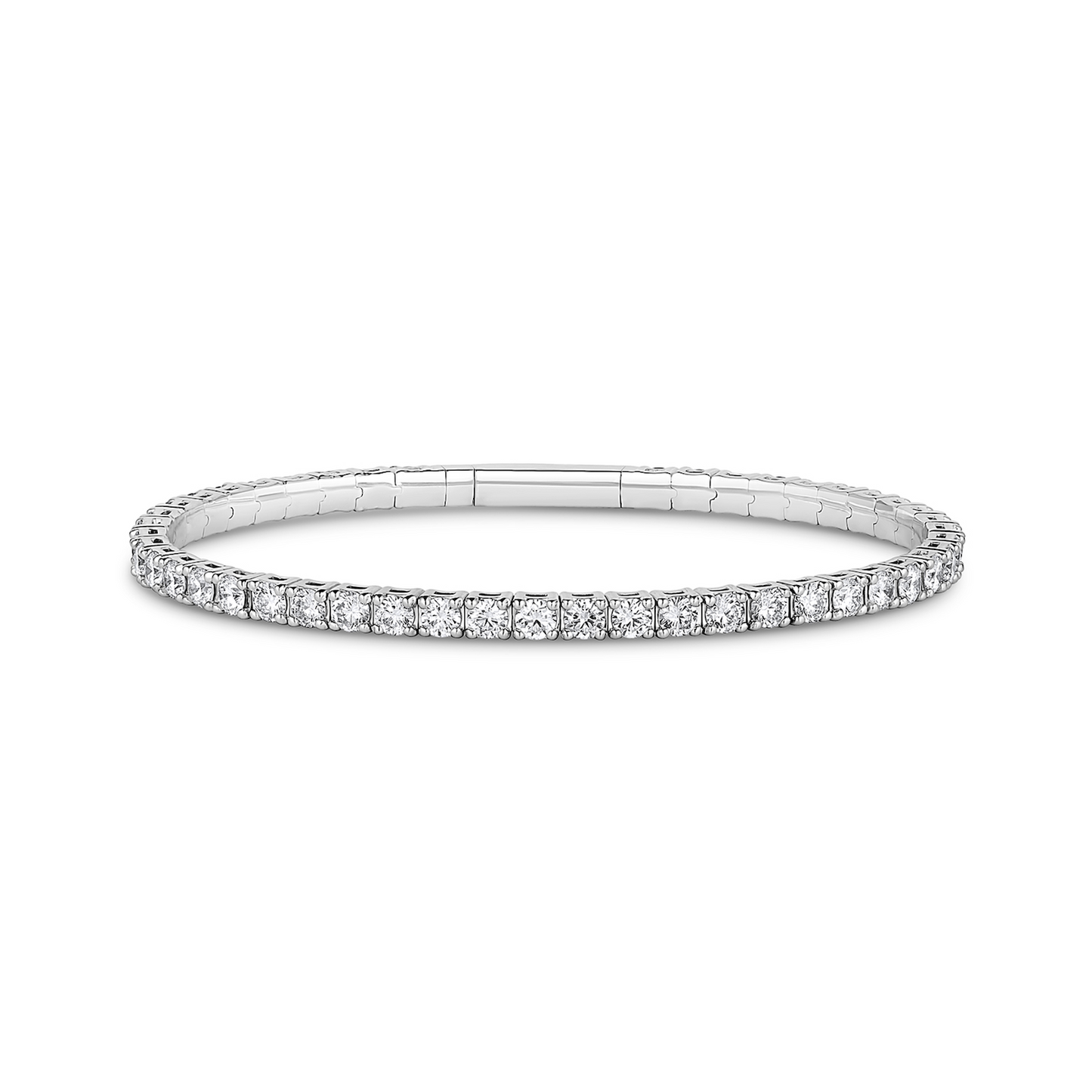 14k white gold diamond pickleball bracelet