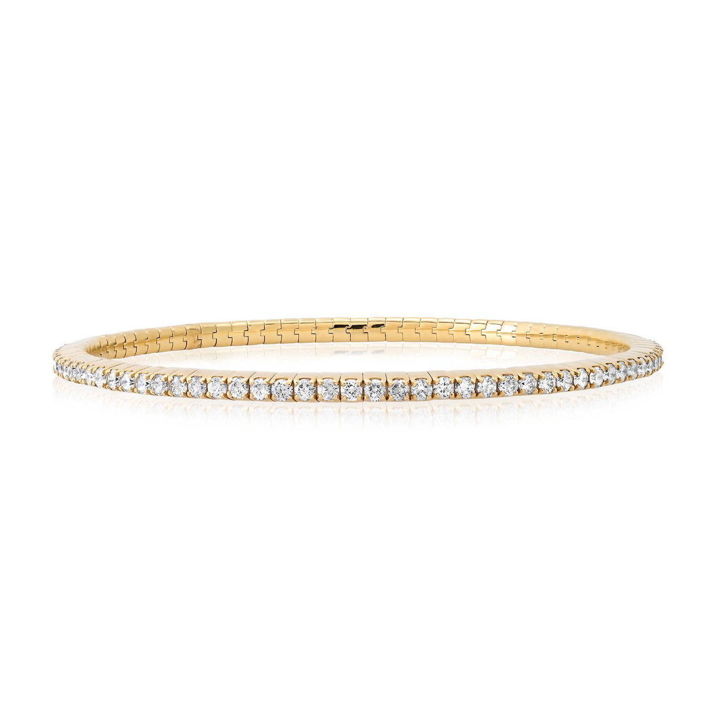 14k yellow gold diamond expandable bracelet