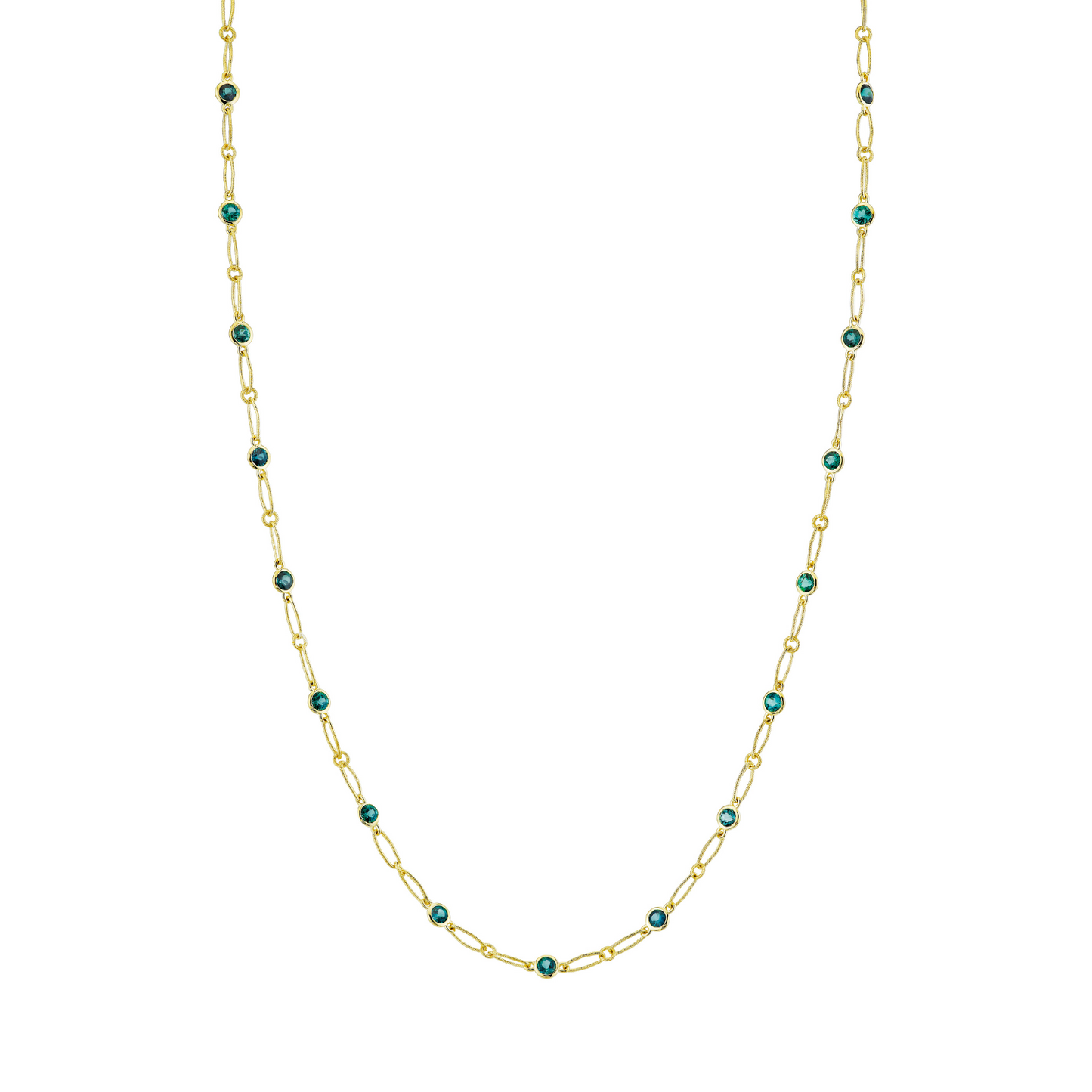 Sloane Street blue green tourmaline necklace