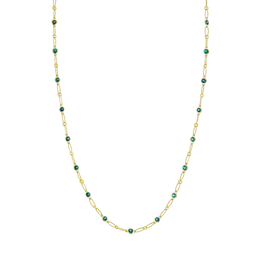 Sloane Street blue green tourmaline necklace