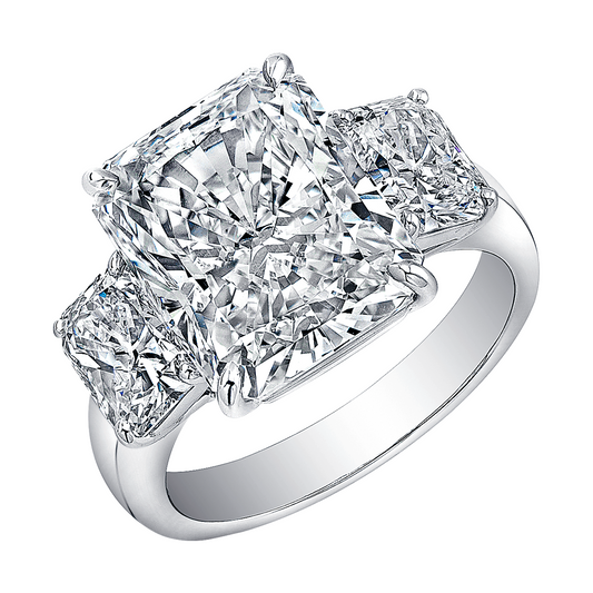 Three Radiant Cut Diamonds Ring