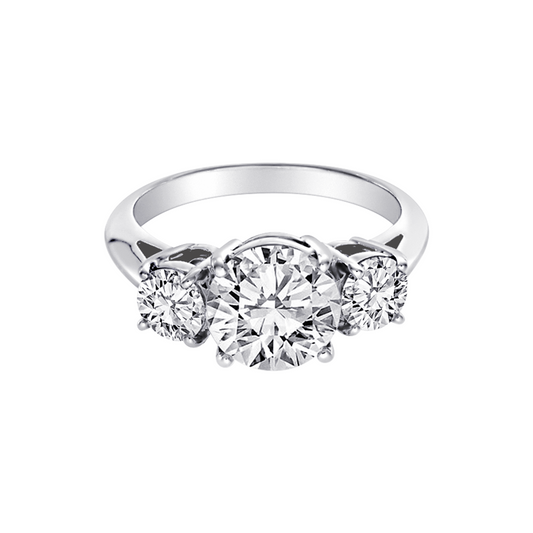 Three Round Diamonds Ring