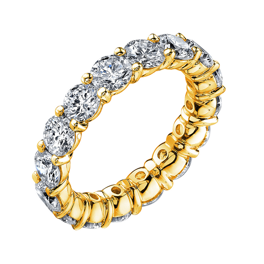 Round Diamond Shared-Prong Eternity Band