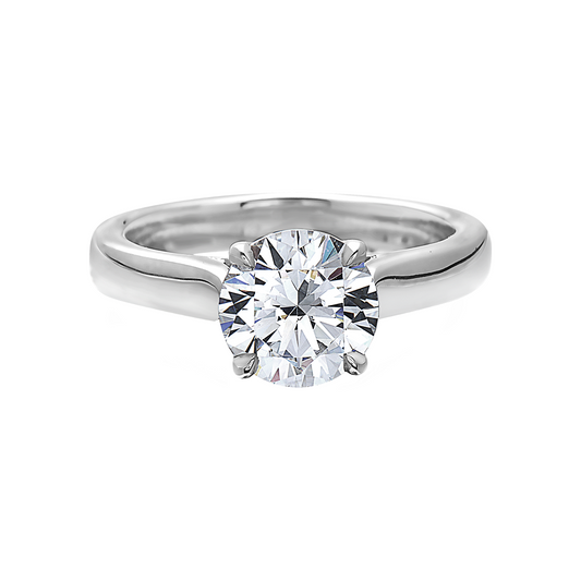White Gold Round Diamond Ring