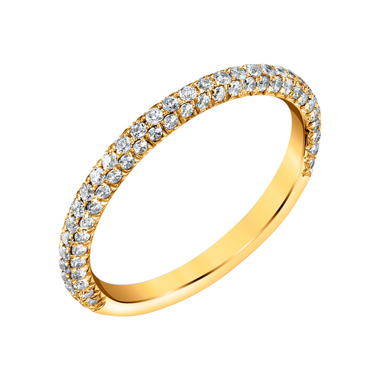 Yellow Gold Pavé Diamond Band