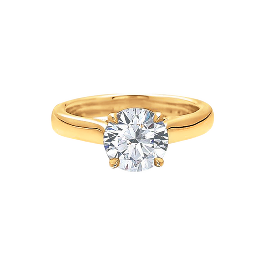 Yellow Gold Round Diamond Ring