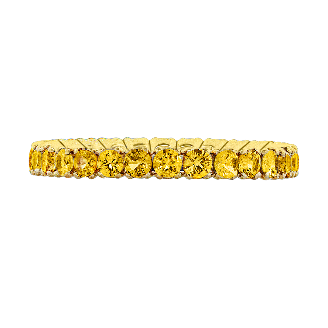 Yellow Sapphire Eternity Band