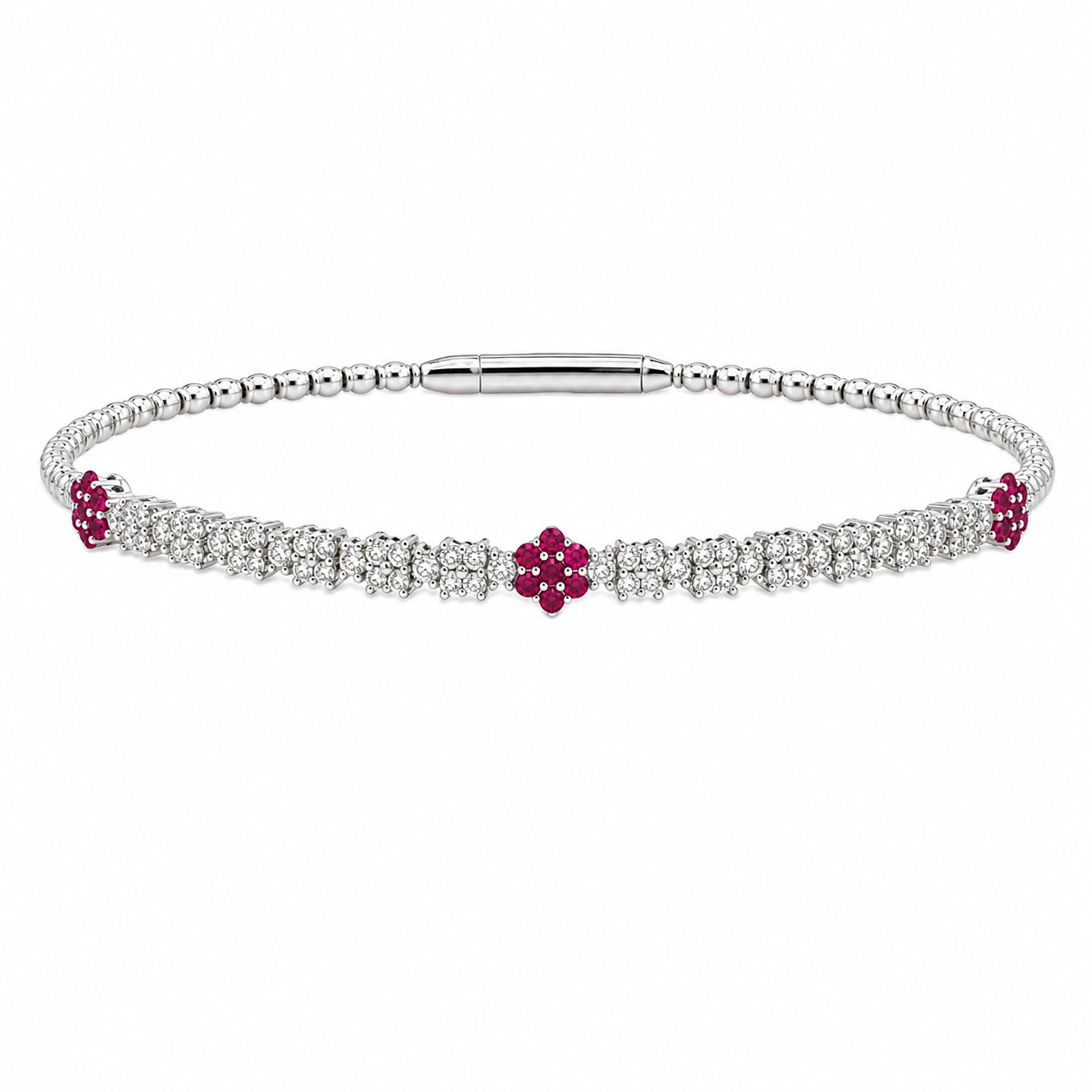 Ruby & Diamond Pickleball Bracelet