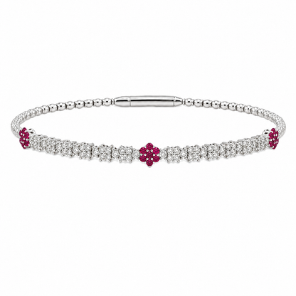 Ruby & Diamond Pickleball Bracelet