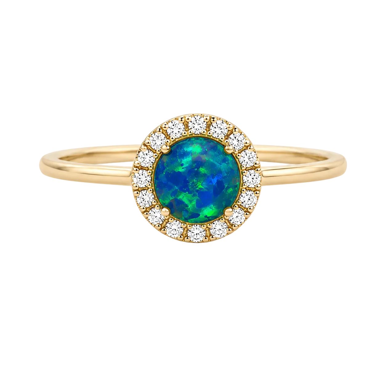 Round Opal Ring