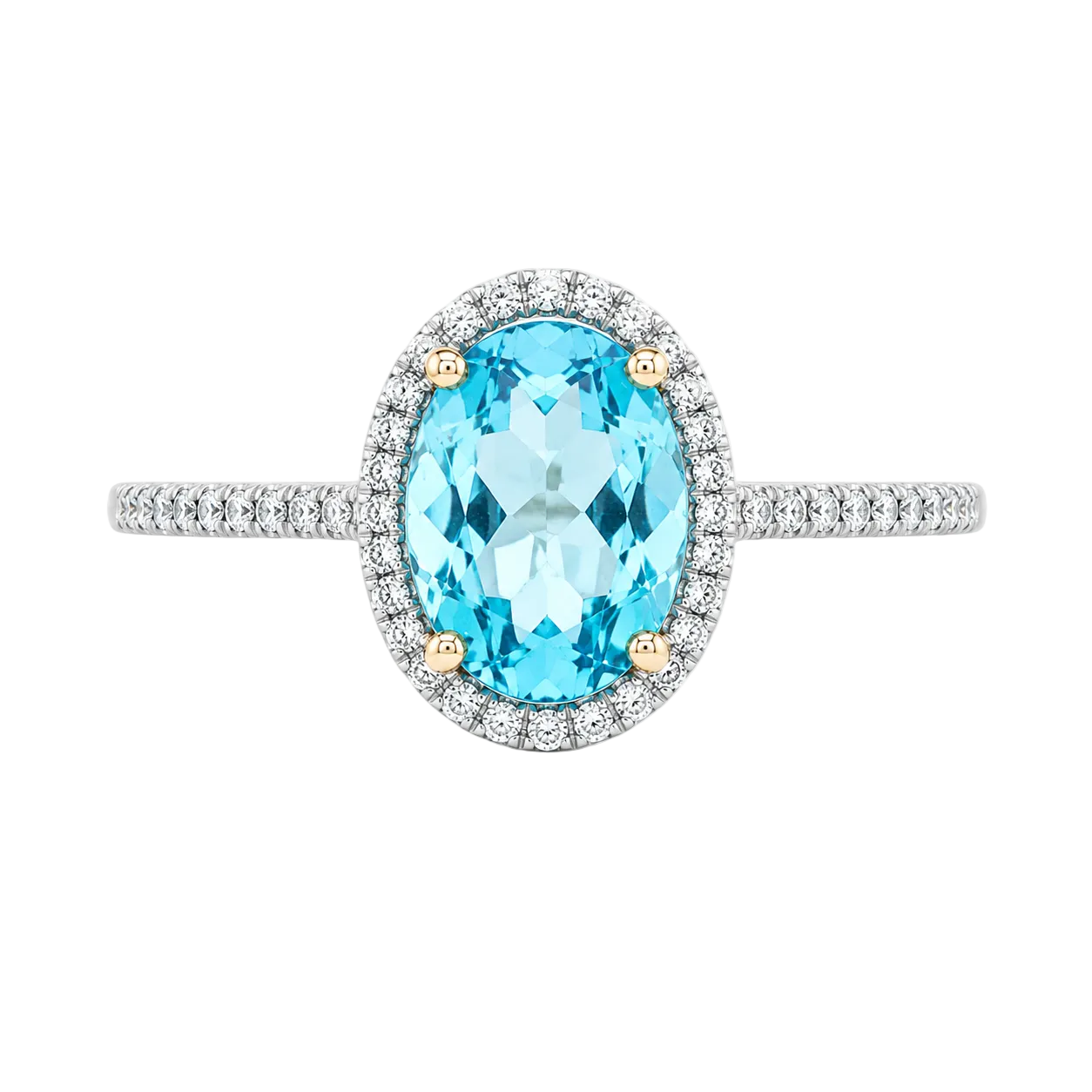 Blue Topaz & Diamond Ring
