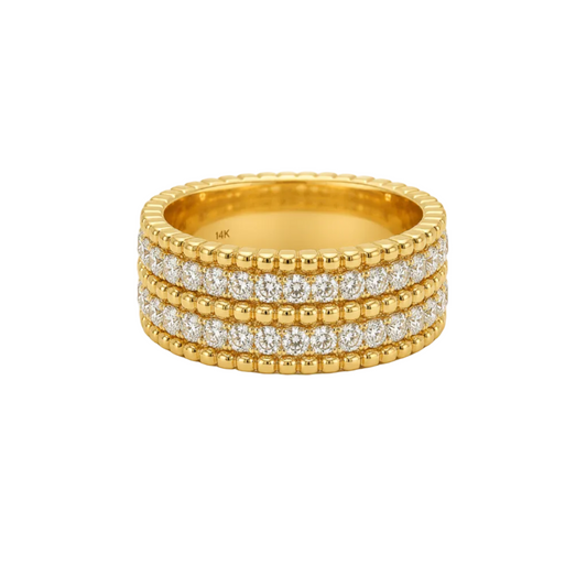 Diamond Double Row Band