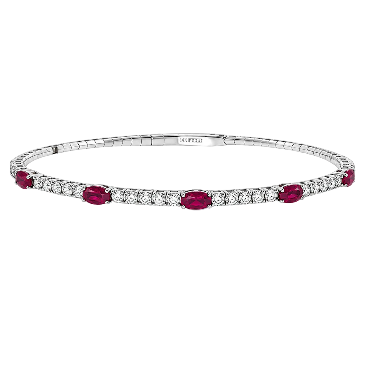 Ruby & Diamond Pickleball Bracelet