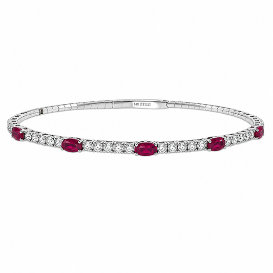Ruby & Diamond Pickleball Bracelet